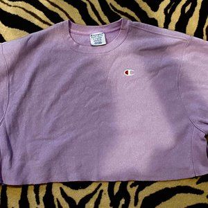 cropped crew neck sweatshirt